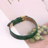 Wholesale Hand Jewelry Geometric Copper And Genuine Leather Electroplating Adjustable Bracelet