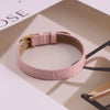 Wholesale Hand Jewelry Geometric Copper And Genuine Leather Electroplating Adjustable Bracelet