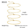 Wholesale Hand Jewelry Set Copper Electroplated Geometric Style Lip Chain Satellite Bracelet For Women