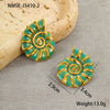 Wholesale Hand Jewelry Stainless Steel Earrings And Titanium Steel Ring Marine Style Geometric Pattern 18K Gold Plated