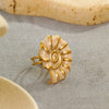 Wholesale Hand Jewelry Stainless Steel Earrings And Titanium Steel Ring Marine Style Geometric Pattern 18K Gold Plated