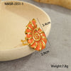 Wholesale Hand Jewelry Stainless Steel Earrings And Titanium Steel Ring Marine Style Geometric Pattern 18K Gold Plated