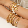 Wholesale Hand Jewelry Stainless Steel Electroplated Bracelet For Women With Heart Star Geometric Animal Zodiac Patterns