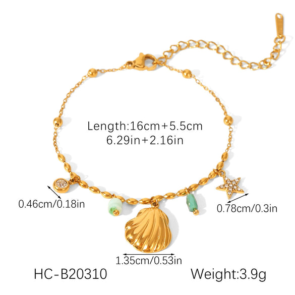 Wholesale Hand Jewelry Stainless Steel Electroplated Bracelet For Women With Heart Star Geometric Animal Zodiac Patterns