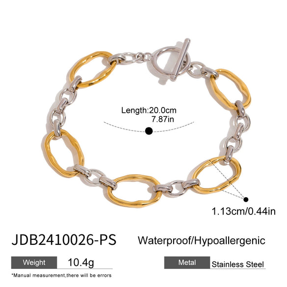 Wholesale Hand Jewelry Stainless Steel Geometric Electroplated Allmatch Simple Niche Highgrade Women's Bracelet