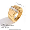 Wholesale Hand Jewelry Stainless Steel 18K Gold Plated Geometric Ring For Women