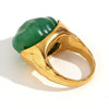 Wholesale Hand Jewelry Stainless Steel 18K Gold Plated Geometric Wave Pattern Ring For Women