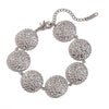 Wholesale Hand Jewelry Stainless Steel 18K Gold Plated Hammered Geometric Disc Bracelet For Women