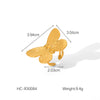 Wholesale Hand Jewelry Stainless Steel Open Ring With Butterfly Snakeshaped Starfish Heart Flower Geometric Animal Zodiac Patterns Electroplated