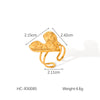Wholesale Hand Jewelry Stainless Steel Open Ring With Butterfly Snakeshaped Starfish Heart Flower Geometric Animal Zodiac Patterns Electroplated