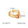 Wholesale Hand Jewelry Stainless Steel Open Ring With Butterfly Snakeshaped Starfish Heart Flower Geometric Animal Zodiac Patterns Electroplated