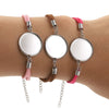 Wholesale Hand Ornaments Stainless Steel Geometric Hirback Pattern Electroplating Velvet Rope