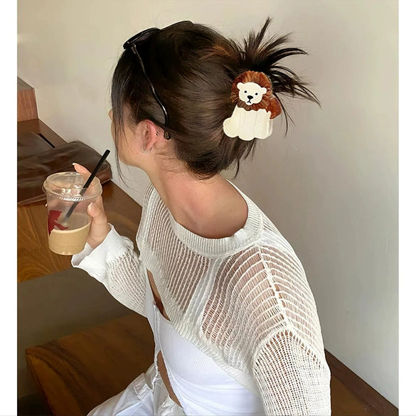 Wholesale Handmade Acetic Acid Animal Cartoon Hair Clips For Women