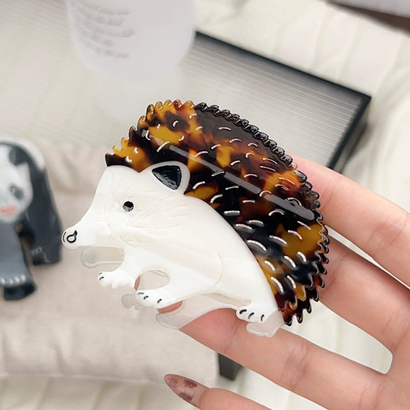 Wholesale Handmade Acetic Acid Animals Personalized Hairpin Giant Panda Hedgehog Grab Clip