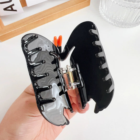 Wholesale Handmade Acetic Acid Hair Clip With Black And White Swan Design Sweet Style Grip Clip For Women
