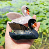 Wholesale Handmade Acetic Acid Hair Clip With Black And White Swan Design Sweet Style Grip Clip For Women