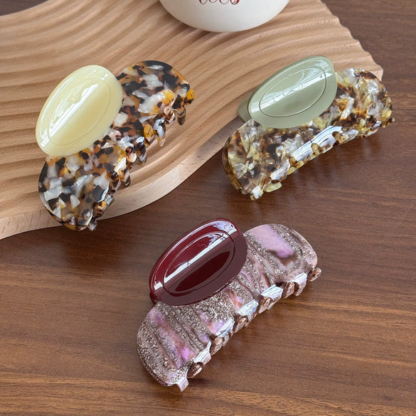 Wholesale Handmade Acetic Acid Hair Clips With Highend Feel Floral And Leopard Patterns For Women