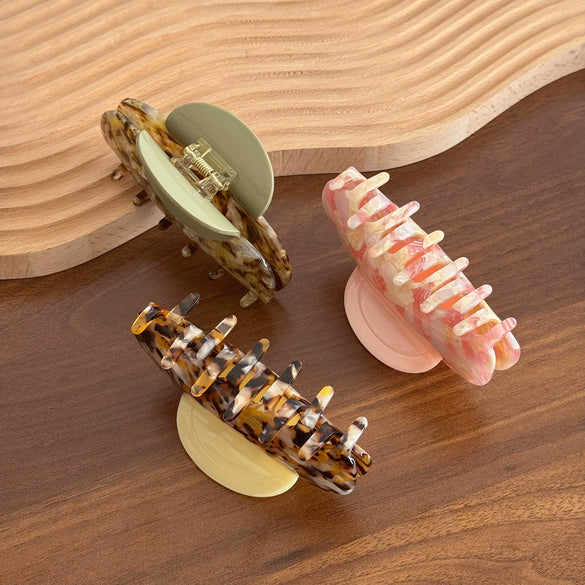 Wholesale Handmade Acetic Acid Hair Clips With Highend Feel Floral And Leopard Patterns For Women