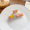 Wholesale Handmade Acetic Acid Hair Grab Clip With Geometric And Flower Style For Women