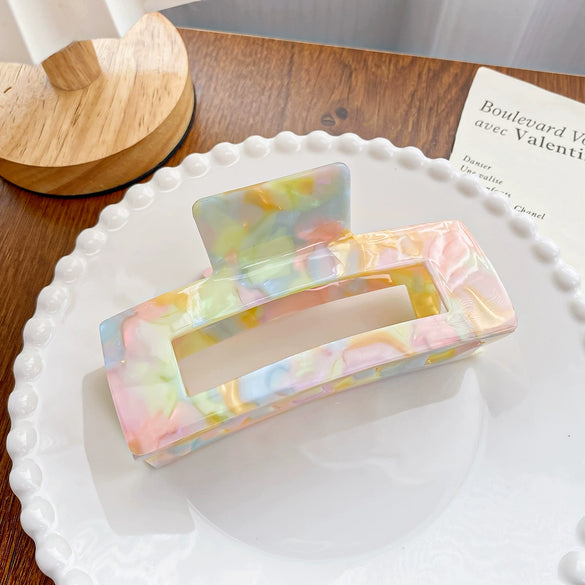 Wholesale Handmade Acetic Acid Hair Grab Clip With Geometric And Flower Style For Women