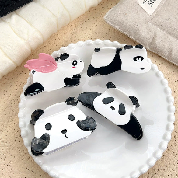 Wholesale Handmade Acetic Acid Hairpin With Cute Panda Cartoon Design For Women