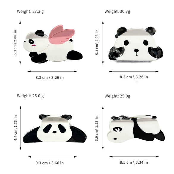Wholesale Handmade Acetic Acid Hairpin With Cute Panda Cartoon Design For Women