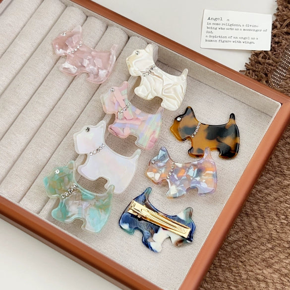 Wholesale Handmade Acetic Acid Puppy Style Duckbill Hair Clip For Women Hair Accessories