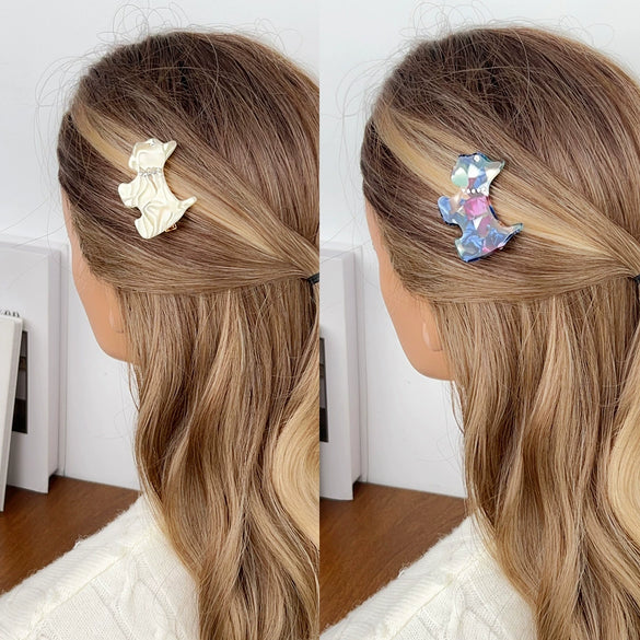 Wholesale Handmade Acetic Acid Puppy Style Duckbill Hair Clip For Women Hair Accessories