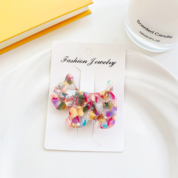 Wholesale Handmade Acetic Acid Puppy Style Duckbill Hair Clip For Women Hair Accessories