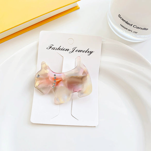 Wholesale Handmade Acetic Acid Puppy Style Duckbill Hair Clip For Women Hair Accessories
