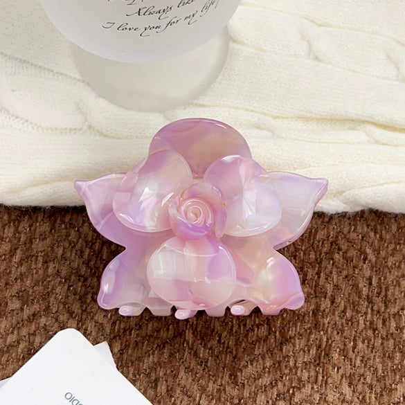 Wholesale Handmade Acetic Acid Sweet Style Flower Women's Hair Clips