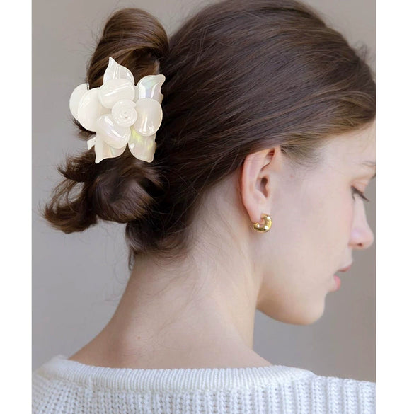 Wholesale Handmade Acetic Acid Threedimensional Heartshaped Flower Hair Accessories For Girls