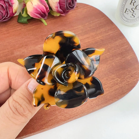 Wholesale Handmade Acetic Acid Threedimensional Heartshaped Flower Hair Accessories For Girls
