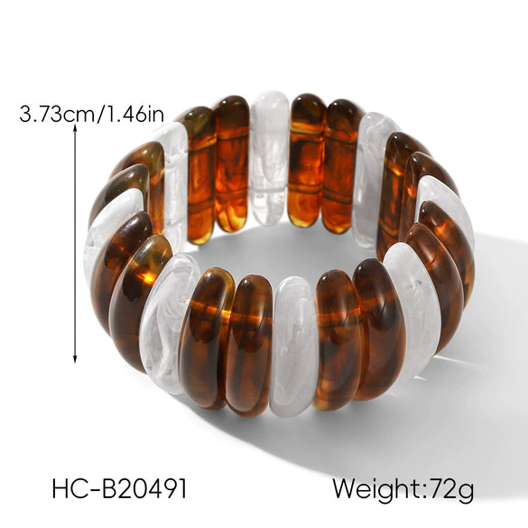 Wholesale Handmade Acrylic Geometric Bracelet Highend Jewelry
