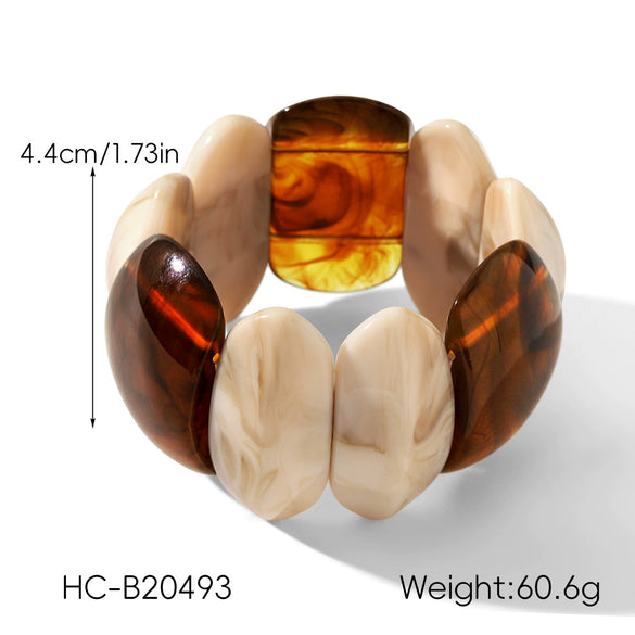 Wholesale Handmade Acrylic Geometric Bracelet Highend Jewelry