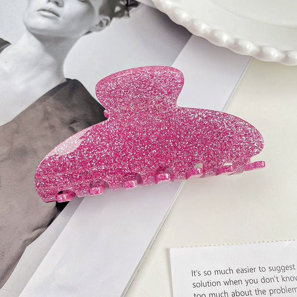 Wholesale Handmade Acrylic Glitter Hair Accessories For Women Gentle Style Hair Clips