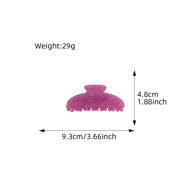 Wholesale Handmade Acrylic Glitter Hair Accessories For Women Gentle Style Hair Clips