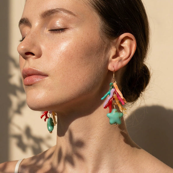 Wholesale Handmade Acrylic Heart Geometric Women's Earrings