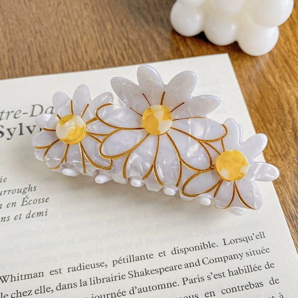 Wholesale Handmade Acrylic Sweet Plant Flowers Style Hair Grip Clip For Women
