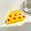 Wholesale Handmade Acrylic Vintage Printed Women's Hair Grab Clip With Plant Flowers Design
