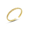 Wholesale Handmade Adjustable Woven Opening Bracelet Titanium Steel 18K Gold Plated Jewelry In Simple Style