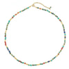 Wholesale Handmade African Turquoise Red Coral Copper Natural Stone Geometric Style Chain Necklace For Women