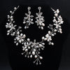 Wholesale Handmade Alloy Jewelry Set With Plant Flowers Pattern For Women Necklace And Earrings
