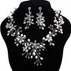 Wholesale Handmade Alloy Jewelry Set With Plant Flowers Pattern For Women Necklace And Earrings