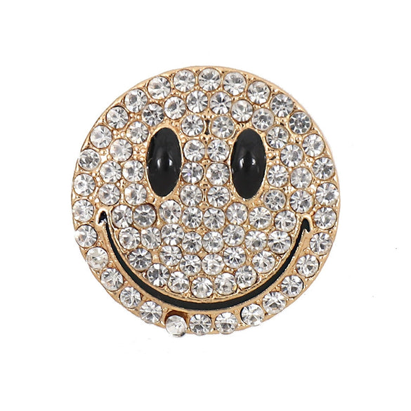 Wholesale Handmade Alloy Mobile Phone Shell Car Air Outlet And Hair Accessories With Creative Smiley Design And Electroplating Treatment