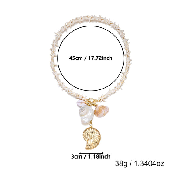 Wholesale Handmade Alloy Star Shape Pendant Necklace For Women