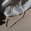 Wholesale Handmade Baroque Natural Shaped Freshwater Pearl Clavicle Chain Necklace With Copper 14K Gold Plated Accessories