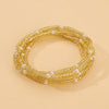 Wholesale Handmade Bead Bohemian Geometric Elastic Folding Bracelet Jewelry