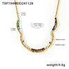 Wholesale Handmade Beaded Collarbone Necklace And Bracelet Set With Natural Stone And Imitation Pearl Light Luxury Style Electroplated