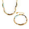 Wholesale Handmade Beaded Collarbone Necklace And Bracelet Set With Natural Stone And Imitation Pearl Light Luxury Style Electroplated